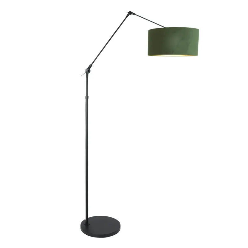 Foto 1 Vloerlamp Prestige Chic 7395ZW+K1068VS Zwart-Fluweel Groen Prestige Chic 8115ZW