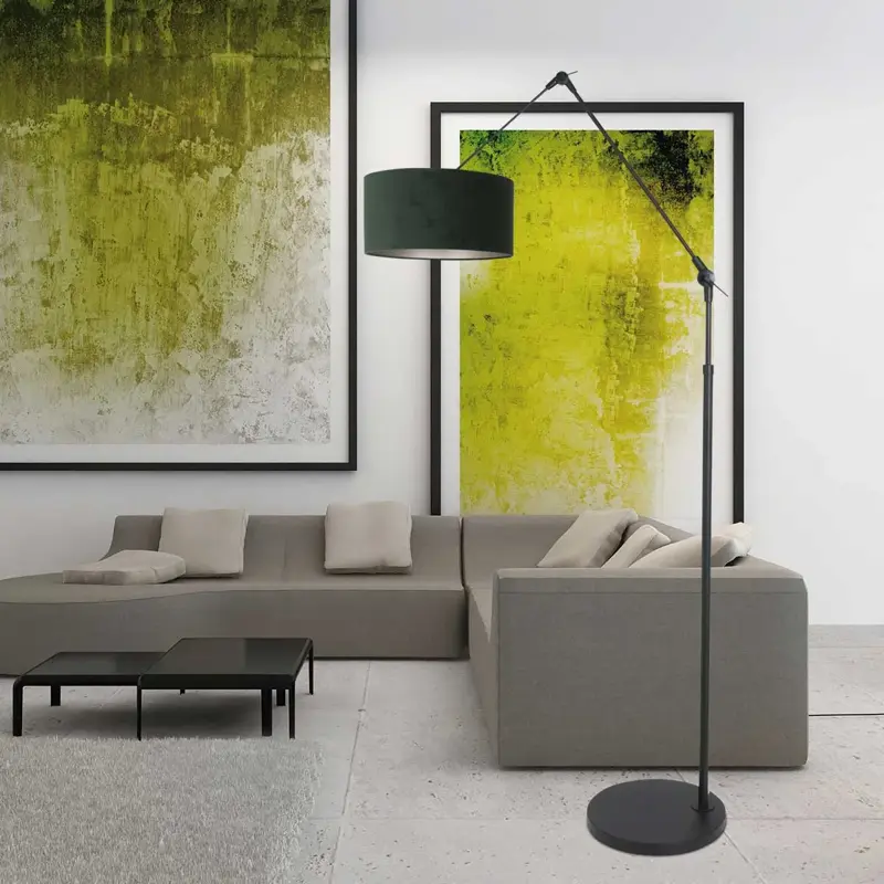 Foto 2 Vloerlamp Prestige Chic 7395ZW+K1068VS Zwart-Fluweel Groen Prestige Chic 8115ZW