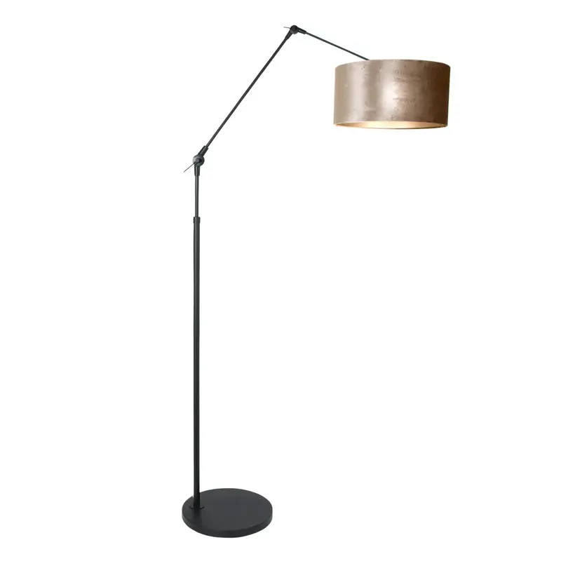 Foto 1 Vloerlamp Prestige Chic 7395ZW+K1068GS Zwart-Wit Linnen Prestige Chic 8116ZW