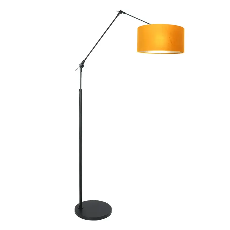 Foto 1 Vloerlamp Prestige Chic 7395ZW+K1068KS Zwart-Fluweel Goud Prestige Chic 8117ZW