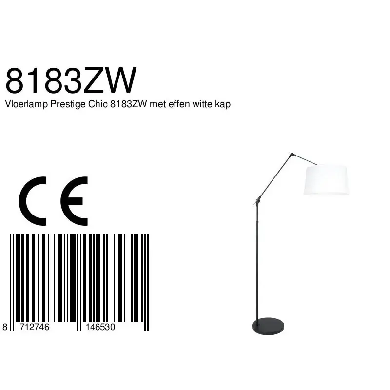 Foto 6 Vloerlamp Prestige Chic 7395ZW+K10012S Zwart-White Chintz Prestige Chic 8183ZW