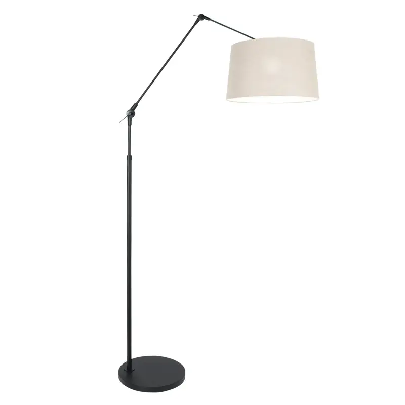 Foto 1 Vloerlamp Prestige Chic 7395ZW+K1001RS Zwart-Grijs Linnen Prestige Chic 8185ZW