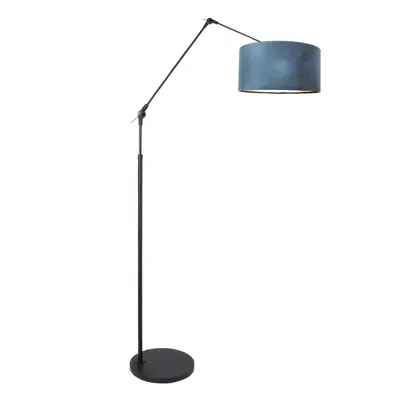 Foto van Vloerlamp Prestige Chic 7395ZW+K1068ZS Zwart-Fluweel Blauw Prestige Chic 8239ZW