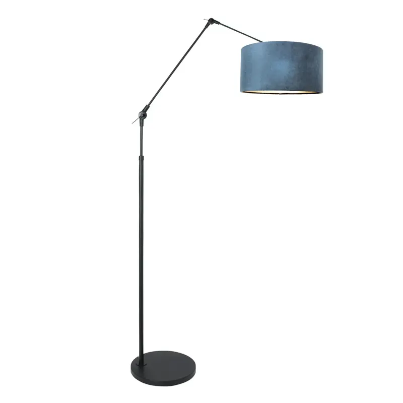 Foto 1 Vloerlamp Prestige Chic 7395ZW+K1068ZS Zwart-Fluweel Blauw Prestige Chic 8239ZW