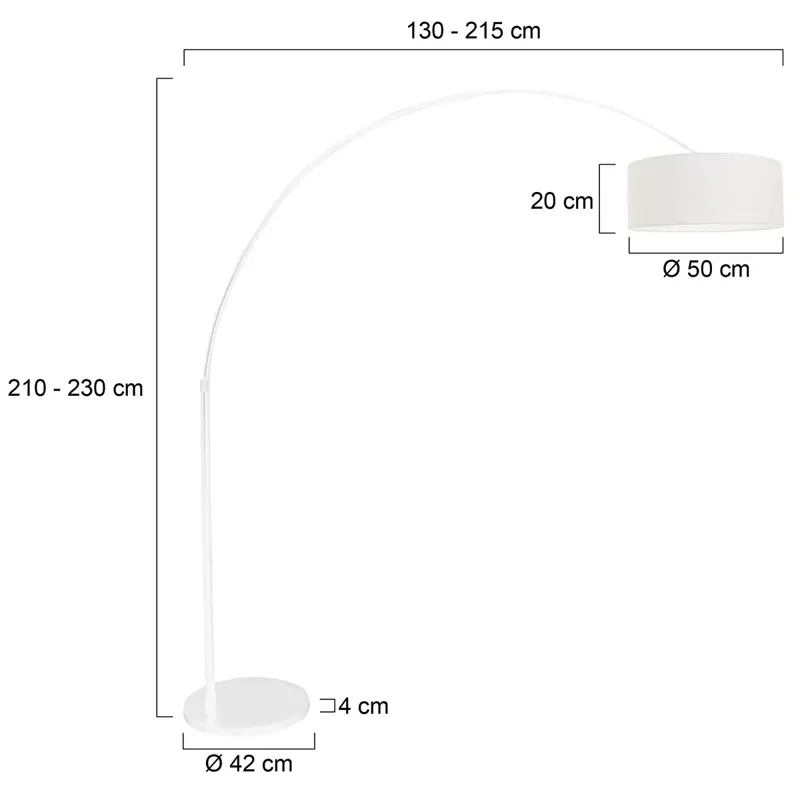Foto 6 Vloerlamp Sparkled Light 7268W+K1066QS Wit-Wit Linnen Sparkled Light 7169W