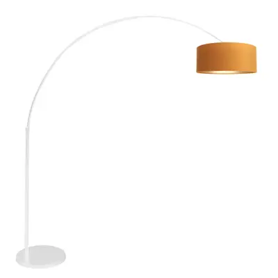 Foto van Vloerlamp Sparkled Light 7268W+K1066KS Wit-Fluweel Goud Sparkled Light 7173W