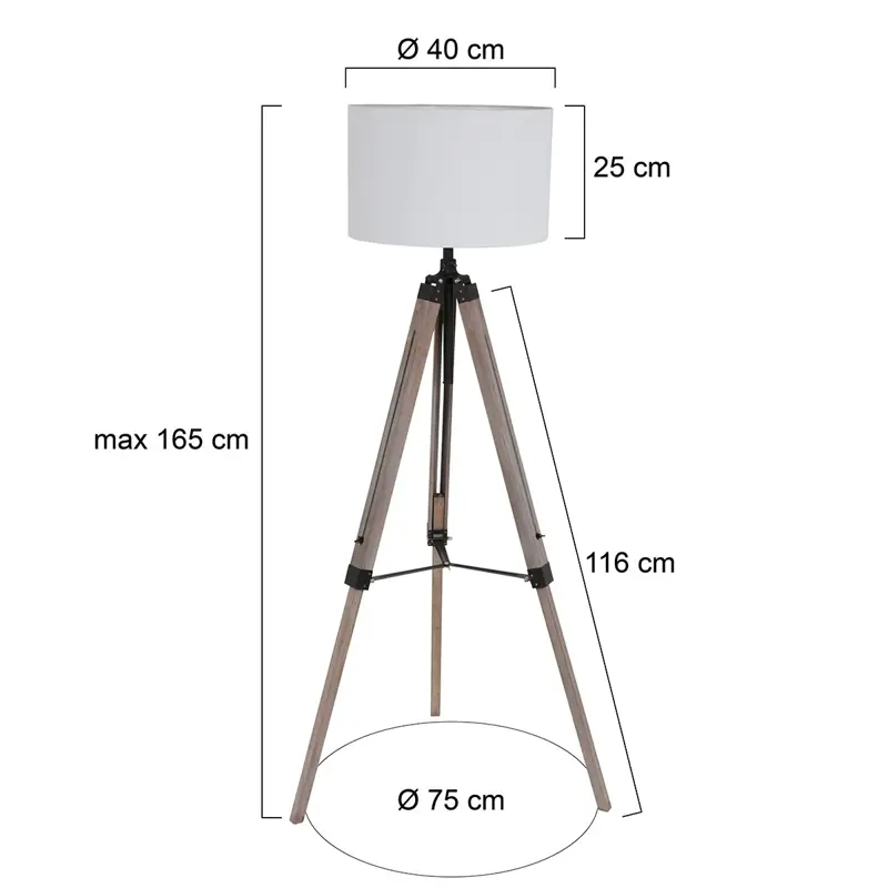Foto 5 Vloerlamp Triek 3348ZW+K7977QS Zwart-Wit Triek 7176ZW