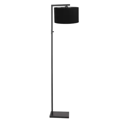Foto van Vloerlamp Stang 7196ZW Zwart + Kap Zwart Linnen Stang 7196ZW