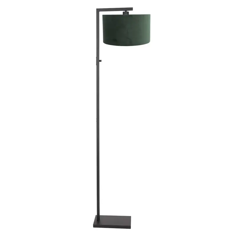 Foto 1 Vloerlamp Stang 8219ZW Zwart + Kap Velours Groen Stang 8219ZW