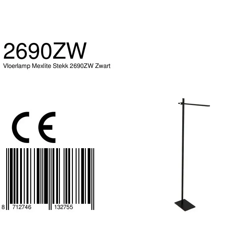 Foto 8 Vloerlamp Stekk 2690ZW Zwart Stekk 2690ZW