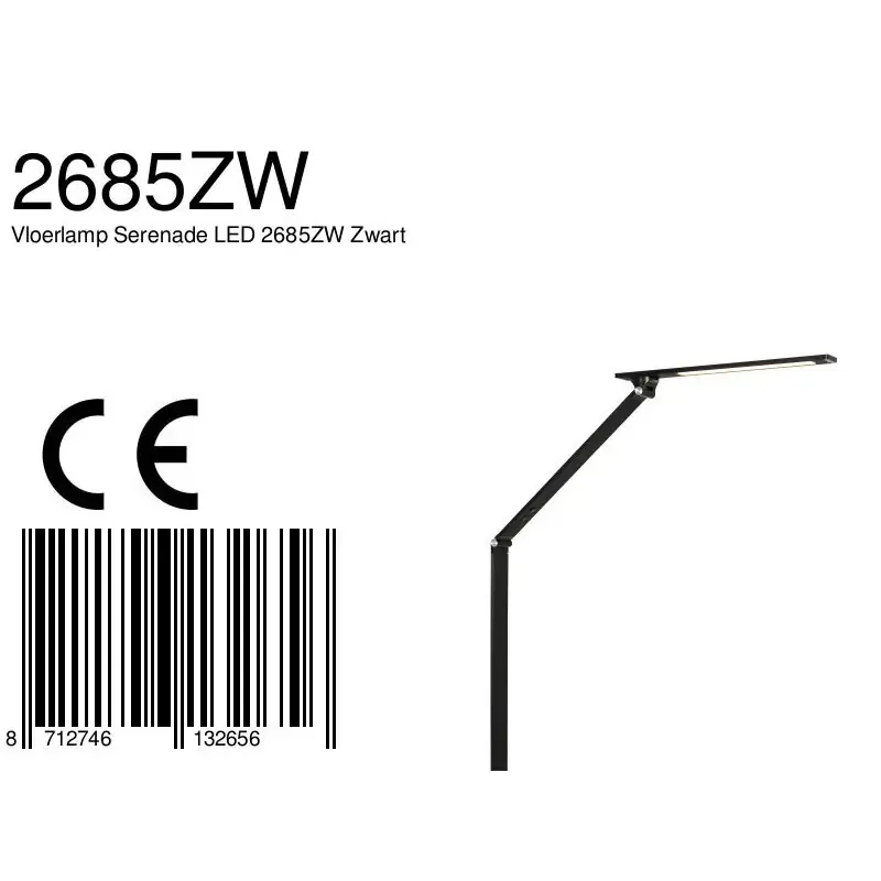 Foto 8 Vloerlamp Serenade 2685ZW Zwart Serenade LED 2685ZW