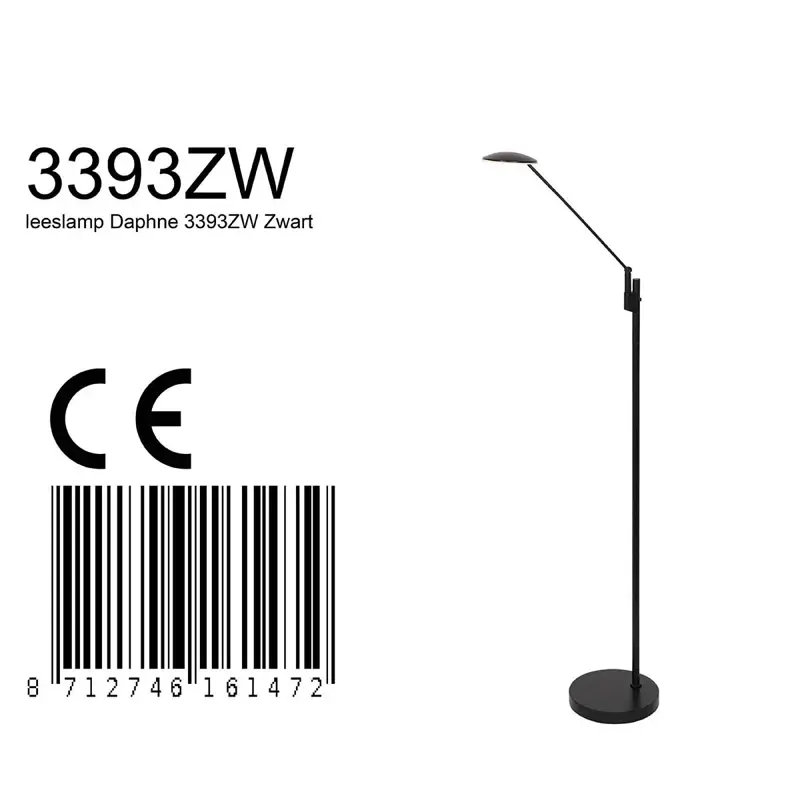 Foto 7 Zwarte leeslamp Daphne 3393ZW Daphne 3393ZW
