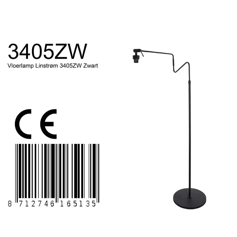 Foto 6 Vloerlamp Linstrøm 3405ZW zonder kap Linstrom 3405ZW