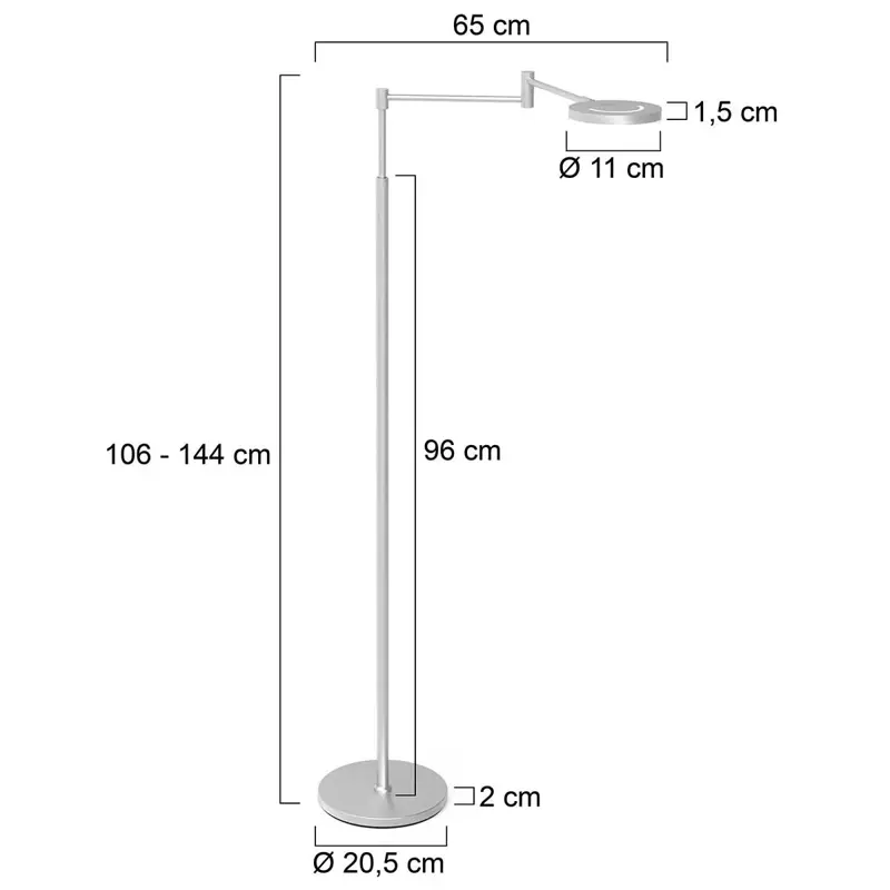 Foto 6 Vloerlamp Soleil 3515ST Staal Soleil 3515ST
