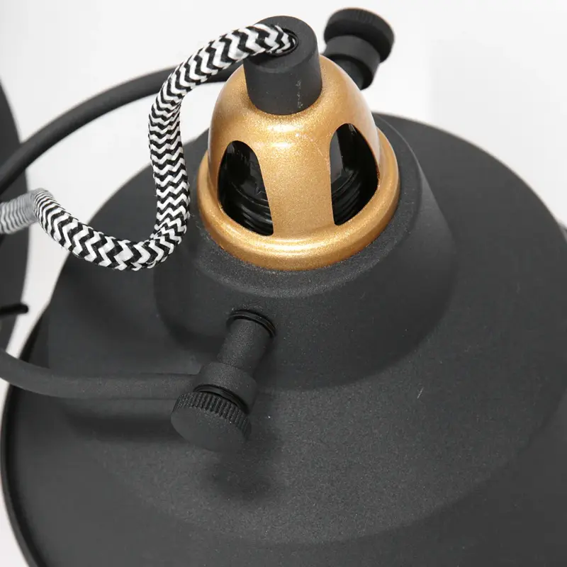 Foto 4 Wandlamp Nové 3326ZW Zwart Nove 3326ZW