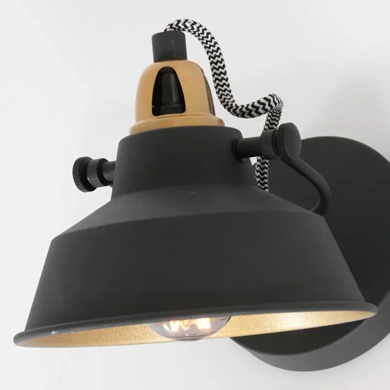 Foto 7 Wandlamp Nové 3326ZW Zwart Nove 3326ZW