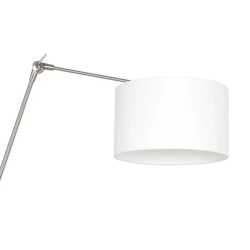 Foto 12 Wandlamp Prestige Chic 7396ST+K7396QS Staal-Wit Linnen Prestige Chic 8108ST