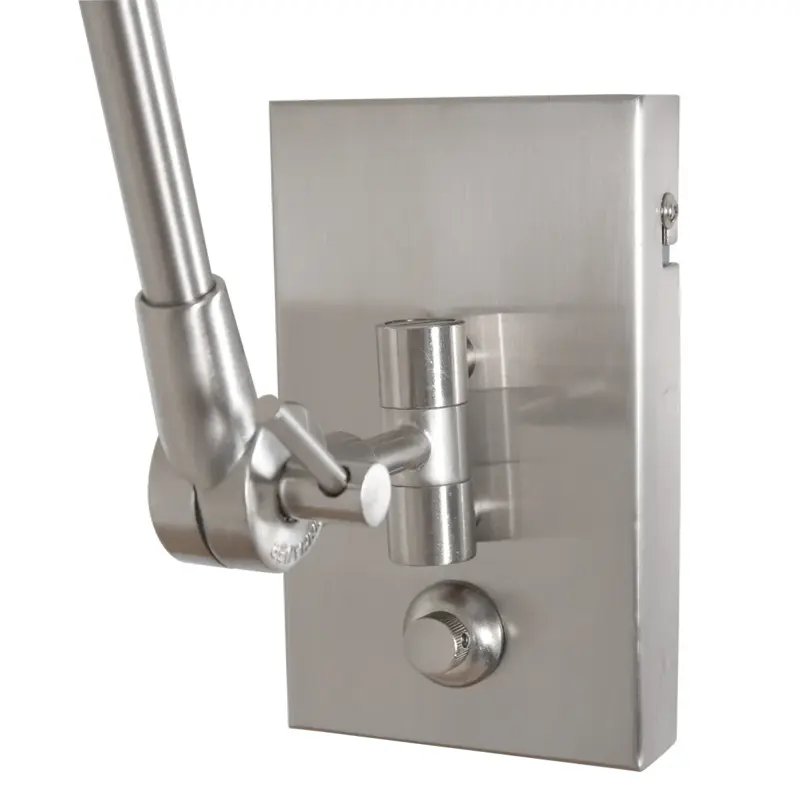 Foto 8 Wandlamp Prestige Chic 7396ST+K7396QS Staal-Wit Linnen Prestige Chic 8108ST