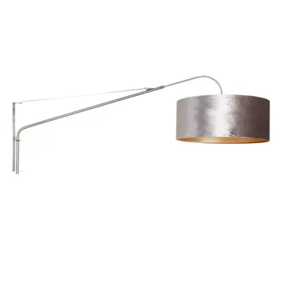 Foto van Wandlamp Elegant Classy 2574ST+K1066GS Staal-Fluweel Zilver Elegant Classy 8131ST