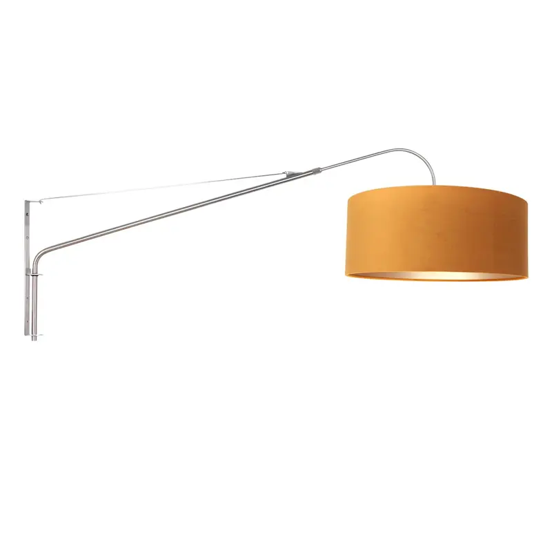 Foto 1 Wandlamp Elegant Classy 2574ST+K1066KS Staal-Fluweel Goud Elegant Classy 8132ST