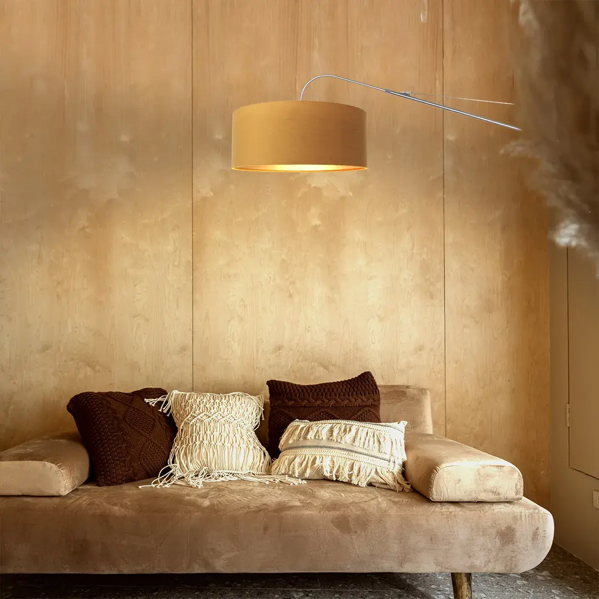 Foto 2 Wandlamp Elegant Classy 2574ST+K1066KS Staal-Fluweel Goud Elegant Classy 8132ST