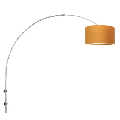 Foto van Wandlamp Sparkled Light 1481ST+K1068KS Staal-Fluweel Goud Sparkled Light 8147ST