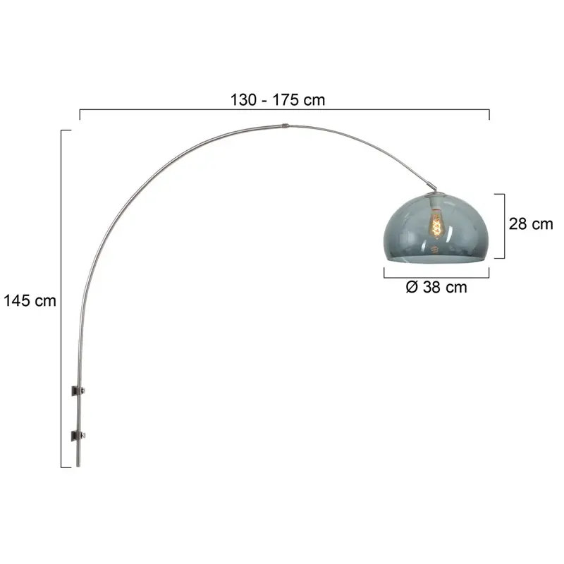 Foto 5 Wandlamp Sparkled Light 1481ST+K11130S Staal-Grijs Kunststof Sparkled Light 8201ST