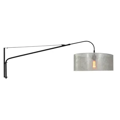 Foto van Wandlamp Elegant Classy 2574ZW+K1066PS Zwart-Sizoflor Zilver Elegant Classy 9322ZW