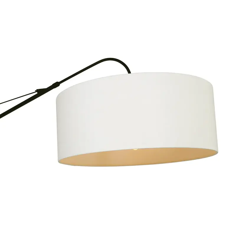 Foto 8 Wandlamp Elegant Classy 2574ZW+K1066QS Zwart-Wit Linnen Elegant Classy 9323ZW