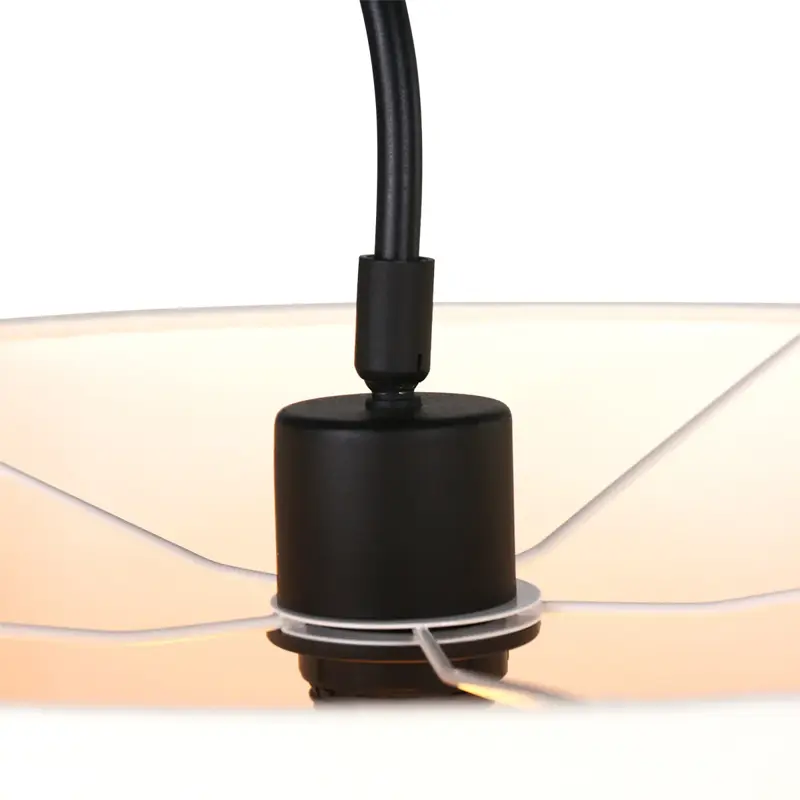 Foto 9 Wandlamp Elegant Classy 2574ZW+K1066QS Zwart-Wit Linnen Elegant Classy 9323ZW