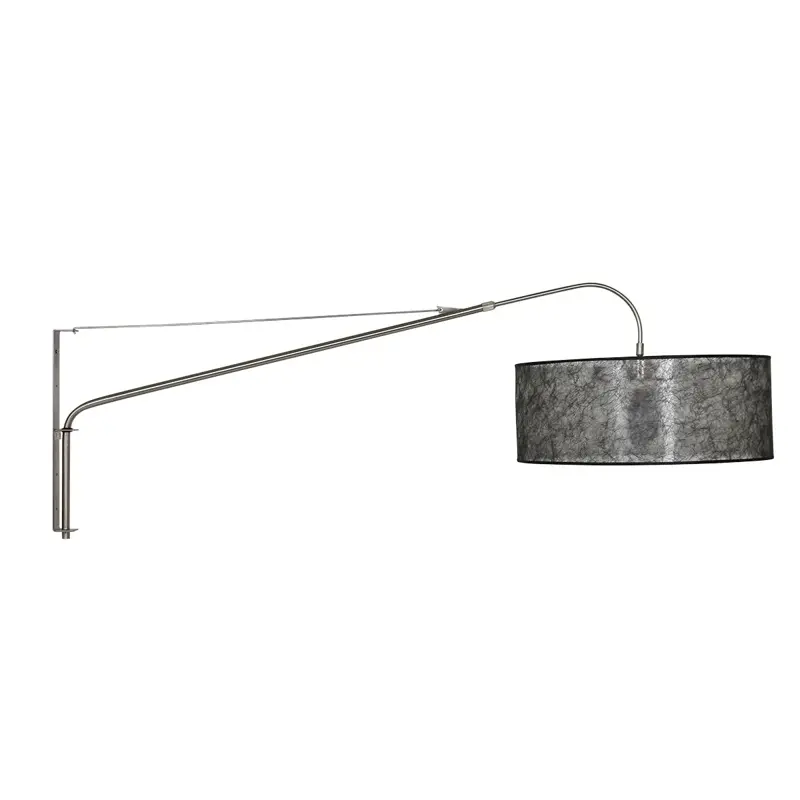 Foto 7 Wandlamp Elegant Classy 2574ST+K1066NS Staal-Sizoflor Zwart Elegant Classy 9325ST