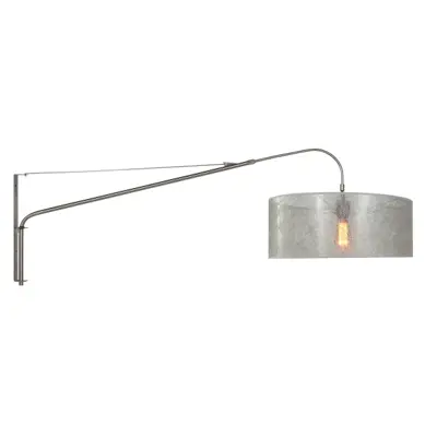 Foto van Wandlamp Elegant Classy 2574ST+K1066PS Staal-Sizoflor Zilver Elegant Classy 9327ST