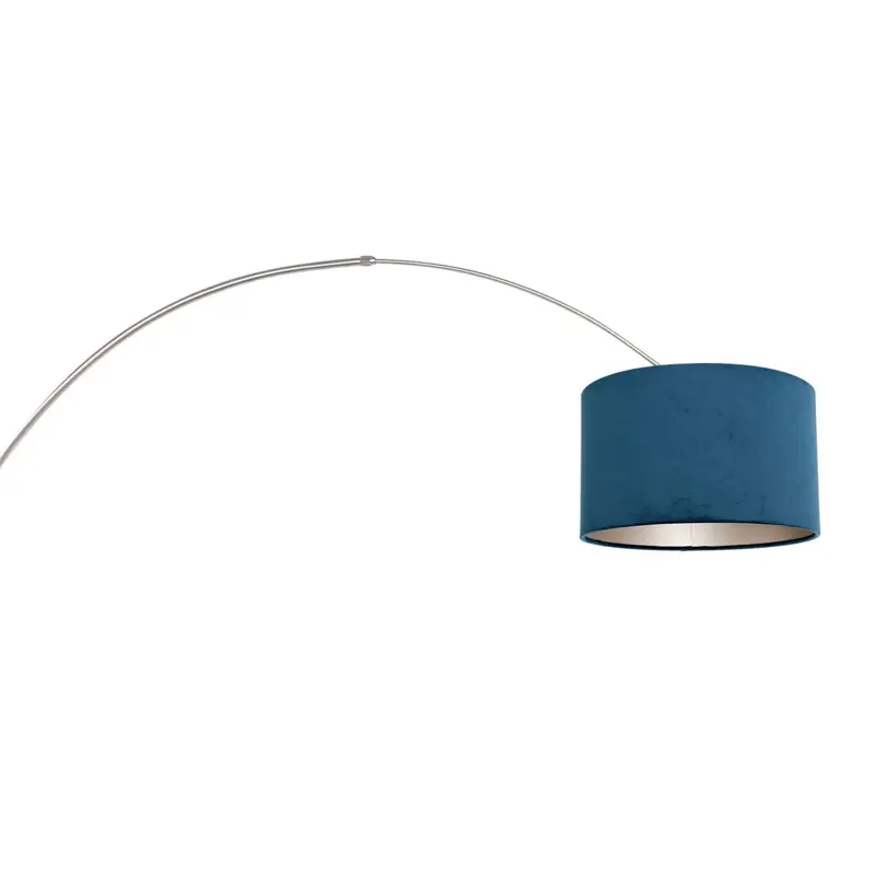 Foto 13 Wandlamp Sparkled Light 1481ST+K1068ZS Staal-Fluweel Blauw Gramineus 8246ST