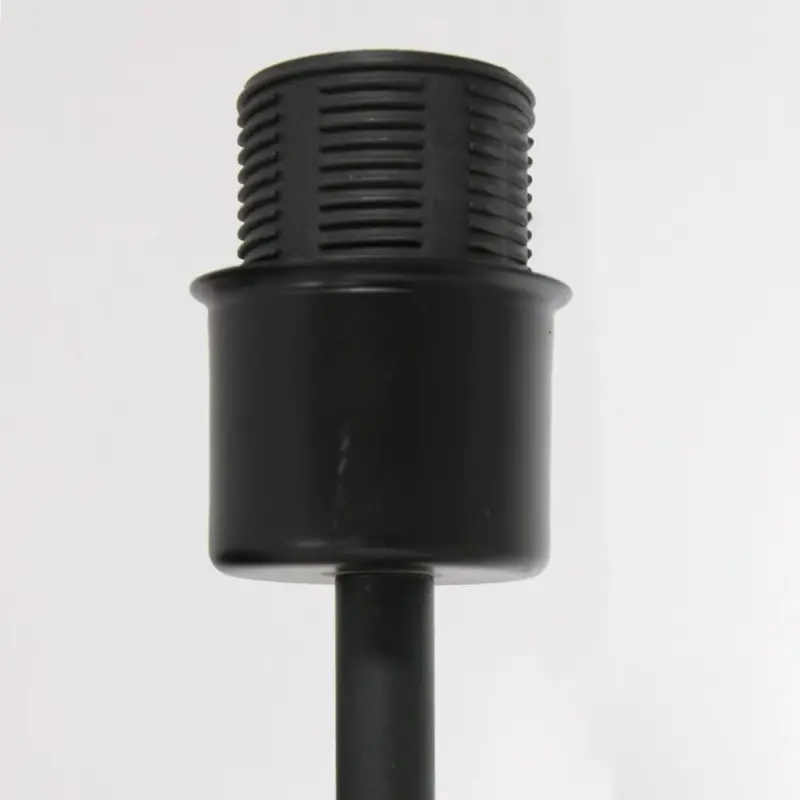 Foto 9 Wandlamp Stang 8206ZW Zwart + Kap Velours Zilver Stang 8206ZW