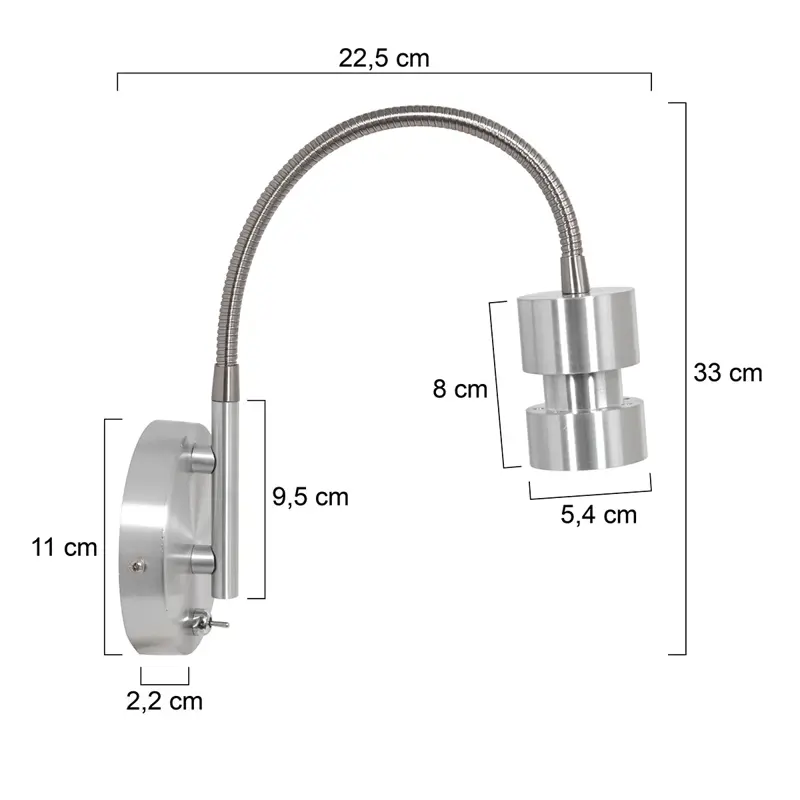 Foto 5 Wandlamp Natasja LED 3094ST Staal Natasja LED 3094ST