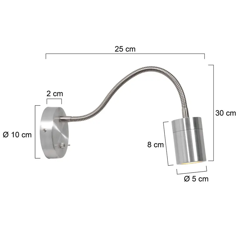 Foto 6 Wandlamp Upround 3390ST Staal Upround 3390ST