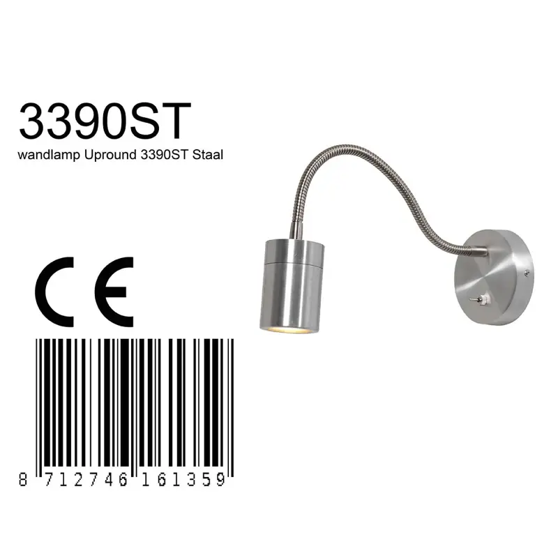 Foto 7 Wandlamp Upround 3390ST Staal Upround 3390ST