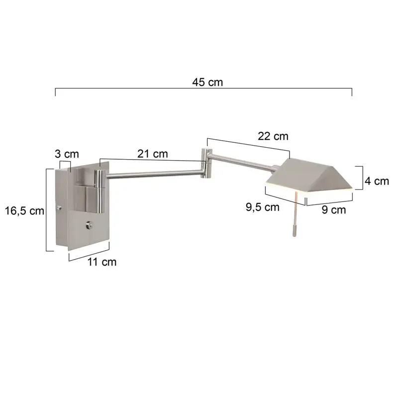 Foto 5 Wandlamp Retina 3402ST Staal Retina 3402ST
