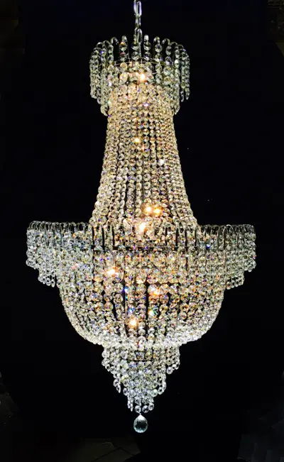 Foto van Kristal Hanglamp Elise 40cm Chroom