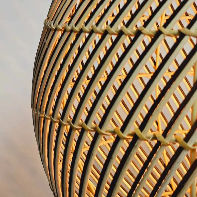 Foto 8 rieten hanglamp Stripes Globe 40 cm 510639