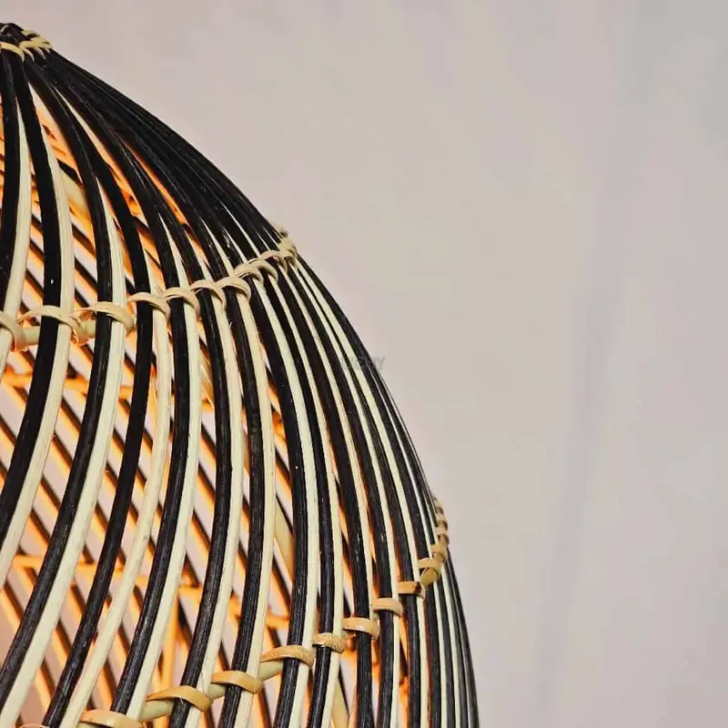 Foto 9 rieten hanglamp Stripes Globe 40 cm 510639
