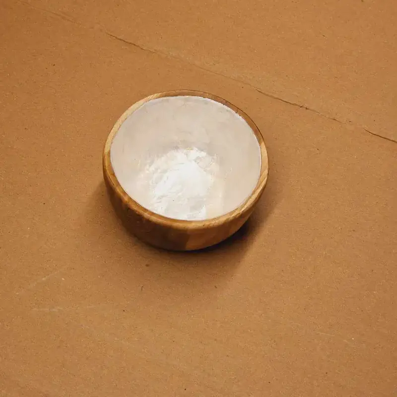 Foto 4 Houten bakje ingelegd met schelpen Set van 4