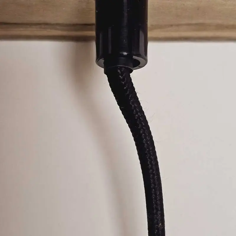 Foto 6 Wandlamp Treccia hout 27cm Tricia Hout open