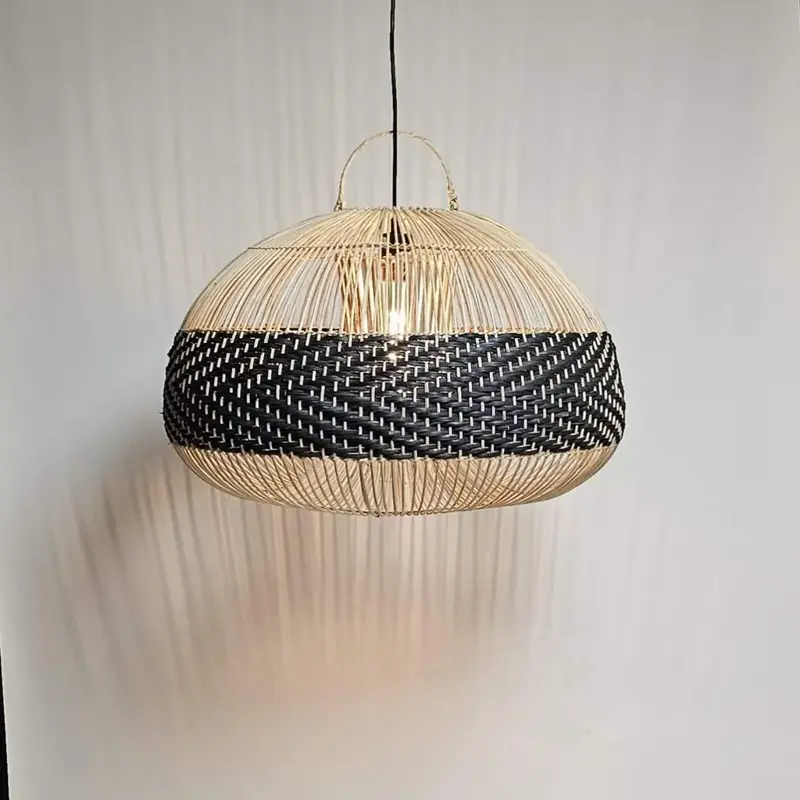 Foto 1 Hanglamp riet Appel 60cm