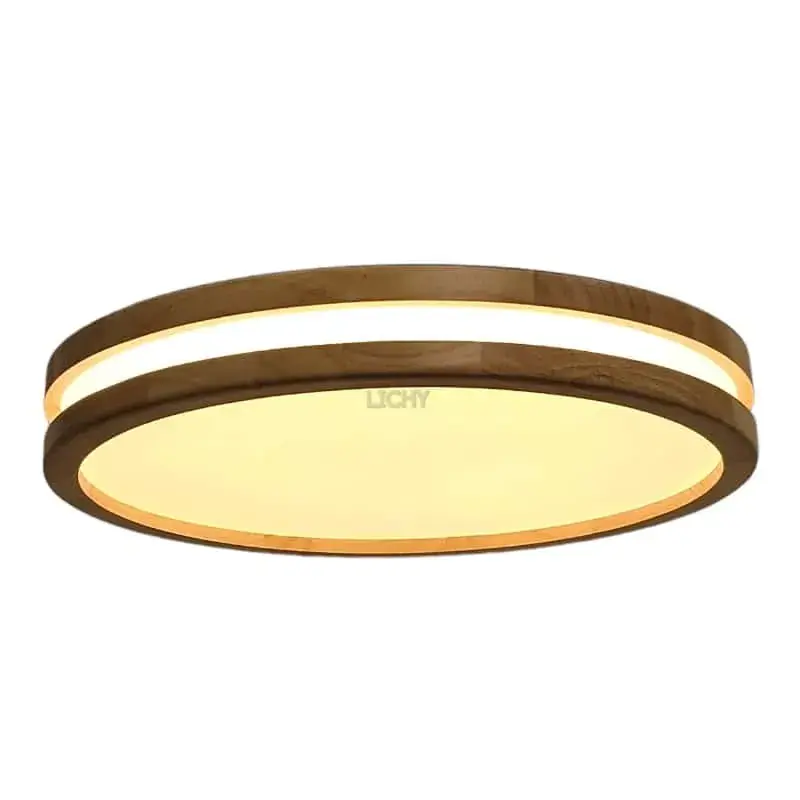 Foto 6 Plafondlamp hout dubbele rand 40cm Frank