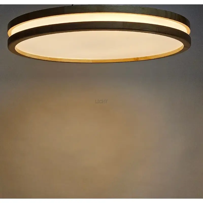Foto 2 Plafondlamp hout dubbele rand 50 cm Frank