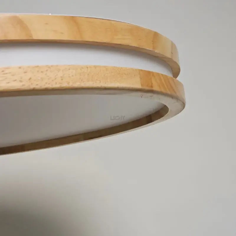 Foto 7 Plafondlamp hout dubbele rand 50 cm Frank