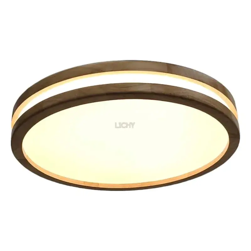 Foto 9 Plafondlamp hout dubbele rand 50 cm Frank