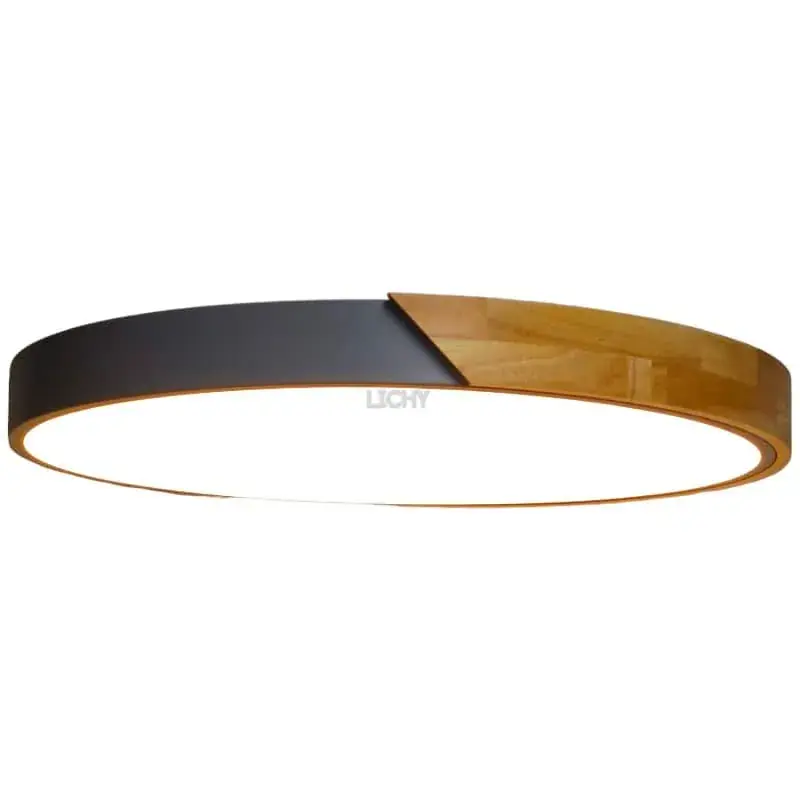 Foto 5 Plafondlamp hout 50cm hout en staal Frank