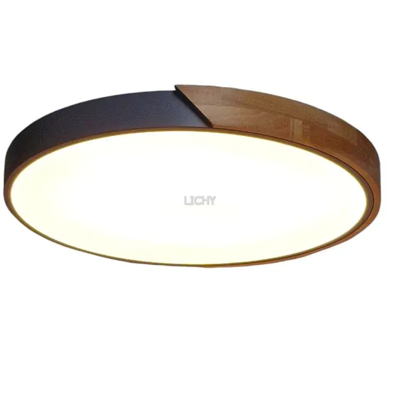 Foto 6 Plafondlamp hout 50cm hout en staal Frank